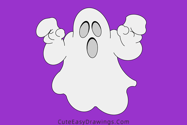 how to draw a ghost easy - www.cuteeasydrawings.com