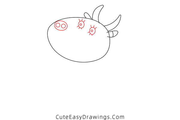 how to draw mrs cow from peppa pig - www.cuteeasydrawings.com