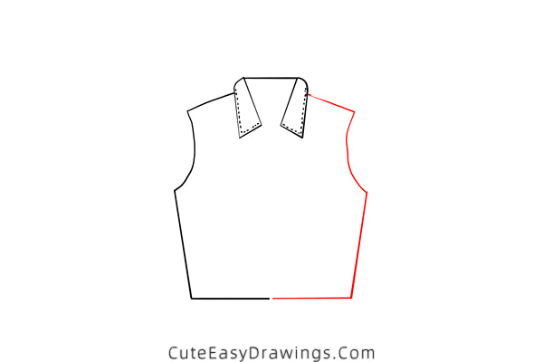 how to draw a jacket - www.cuteeasydrawings.com