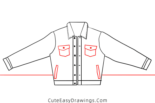 how to draw a jacket - www.cuteeasydrawings.com