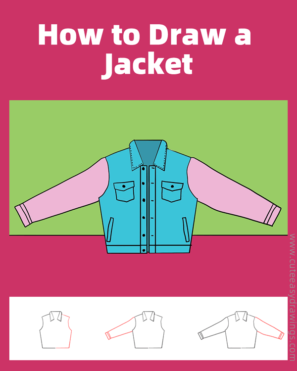 how to draw a jacket - www.cuteeasydrawings.com