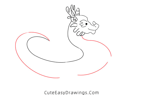 how to draw a chinese dragon - www.cuteeasydrawings.com