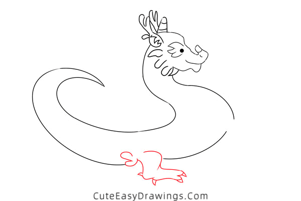 how to draw a chinese dragon - www.cuteeasydrawings.com