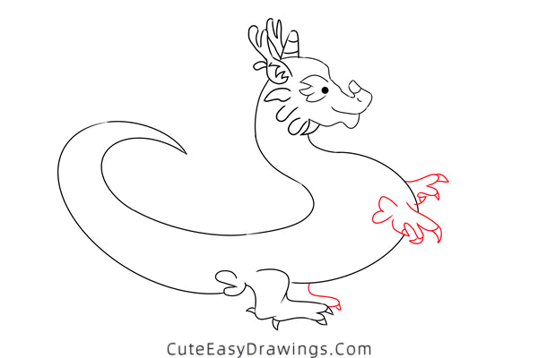 how to draw a chinese dragon - www.cuteeasydrawings.com