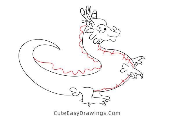 how to draw a chinese dragon - www.cuteeasydrawings.com