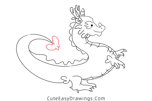 how to draw a chinese dragon - www.cuteeasydrawings.com