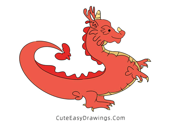 how to draw a chinese dragon - www.cuteeasydrawings.com