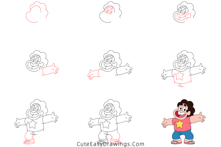 how to draw steven universe - www.cuteeasydrawings.com