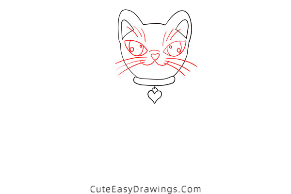 how to draw a black cat - www.cuteeasydrawings.com