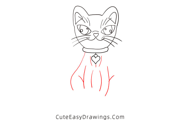 how to draw a black cat - www.cuteeasydrawings.com