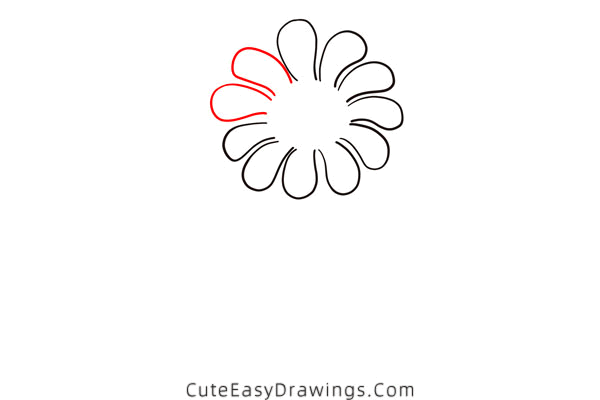 how to draw a cartoon flower - www.cuteeasydrawings.com