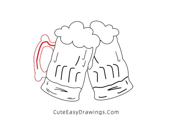 how to draw a beer mug - www.cuteeasydrawings.com