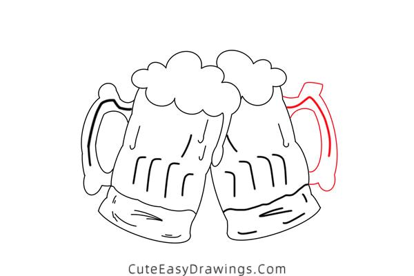 how to draw a beer mug - www.cuteeasydrawings.com