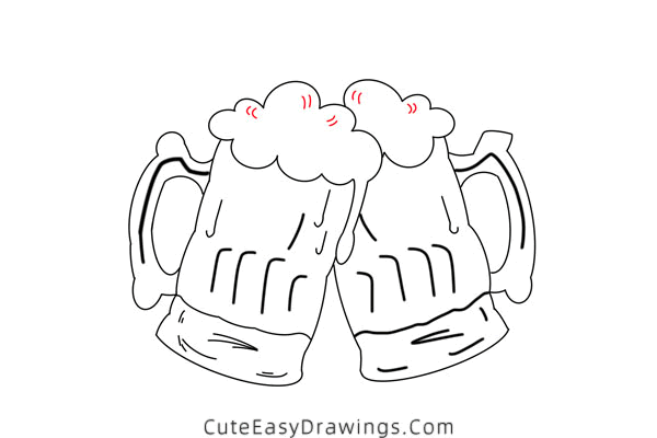 how to draw a beer mug - www.cuteeasydrawings.com