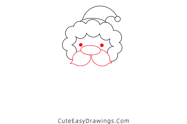 how to draw santa - www.cuteeasydrawings.com