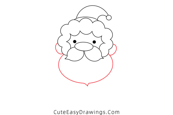 how to draw santa - www.cuteeasydrawings.com