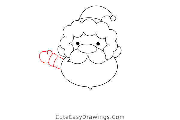 how to draw santa - www.cuteeasydrawings.com