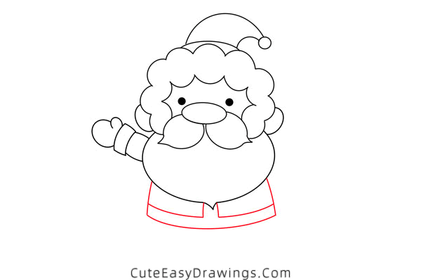 how to draw santa - www.cuteeasydrawings.com