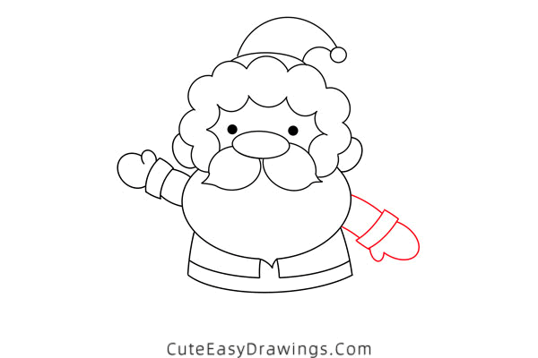 how to draw santa - www.cuteeasydrawings.com