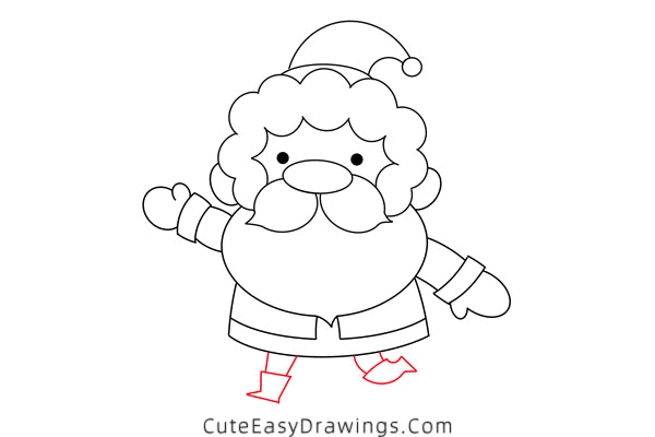 how to draw santa - www.cuteeasydrawings.com