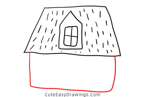 how to draw a cute house - www.cuteeasydrawings.com