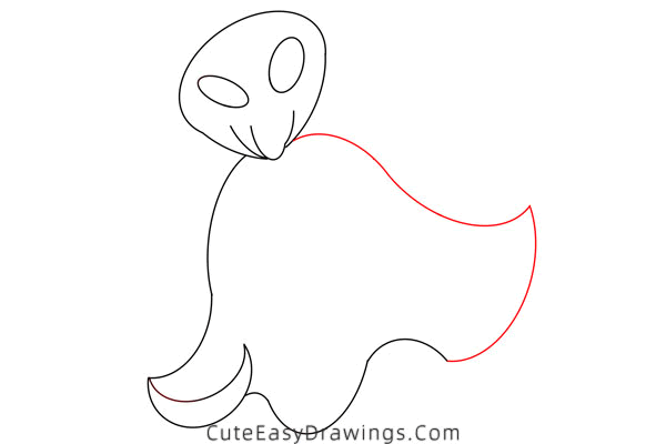 how to draw a halloween ghost easy - www.cuteeasydrawings.com