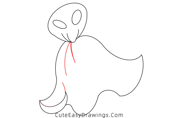 how to draw a halloween ghost easy - www.cuteeasydrawings.com