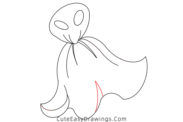 how to draw a halloween ghost easy - www.cuteeasydrawings.com