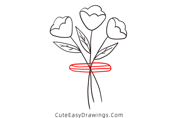 how to draw flowers in a vase - www.cuteeasydrawings.com