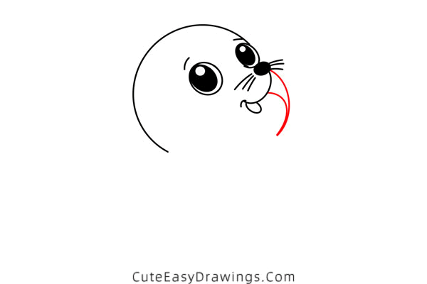 how to draw a cute sea lion - www.cuteeasydrawings.com