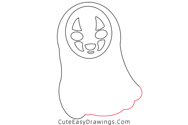 how to draw no-face from spirited away - www.cuteeasydrawings.com