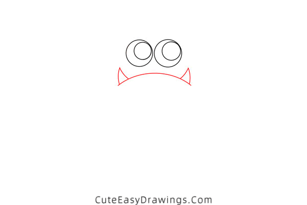 how to draw a monster - www.cuteeasydrawings.com