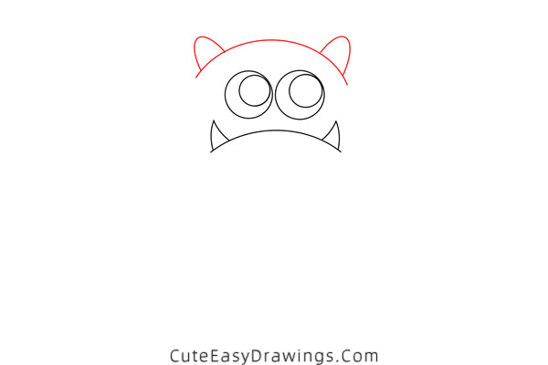 how to draw a monster - www.cuteeasydrawings.com