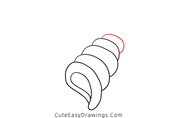 how to draw a shell - www.cuteeasydrawings.com