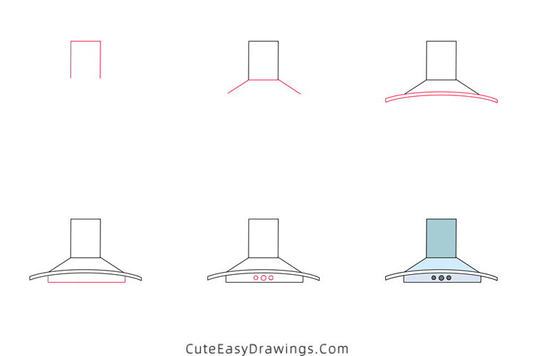 how to draw a range hood - www.cuteeasydrawings.com