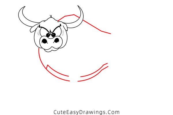 how to draw a bull easy - www.cuteeasydrawings.com