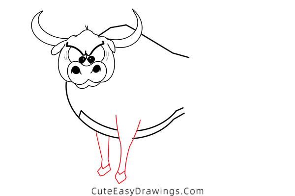 how to draw a bull easy - www.cuteeasydrawings.com