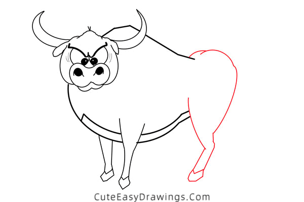 how to draw a bull easy - www.cuteeasydrawings.com