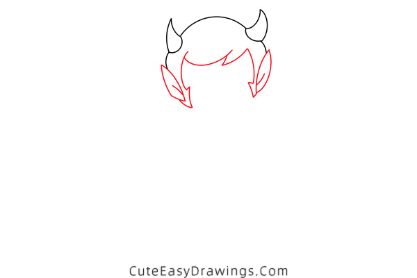 how to draw a cute demon - www.cuteeasydrawings.com