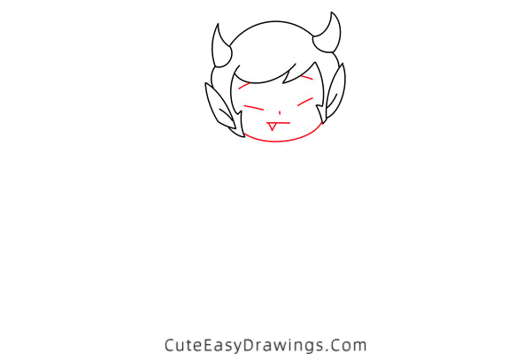 how to draw a cute demon - www.cuteeasydrawings.com