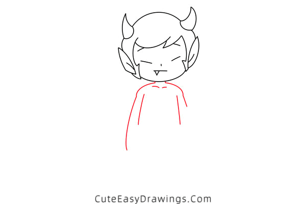 how to draw a cute demon - www.cuteeasydrawings.com