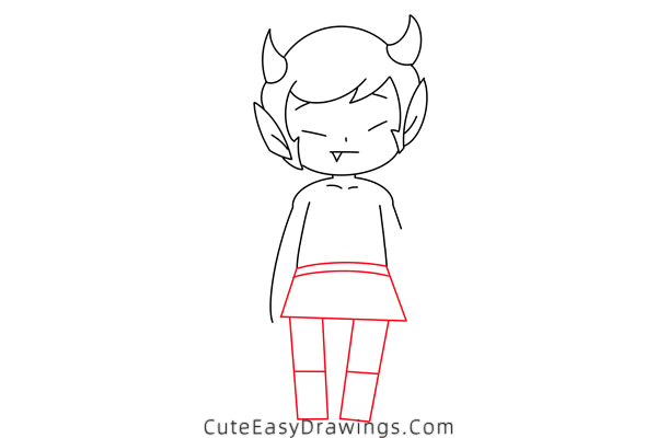 how to draw a cute demon - www.cuteeasydrawings.com