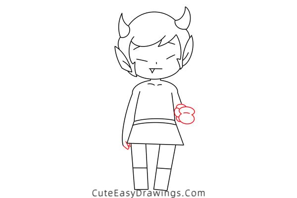 how to draw a cute demon - www.cuteeasydrawings.com