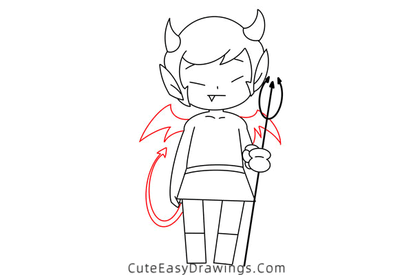 how to draw a cute demon - www.cuteeasydrawings.com