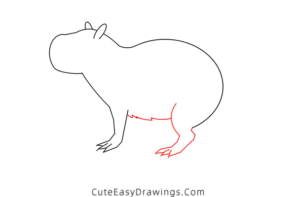 how to draw a capybara easy - www.cuteeasydrawings.com