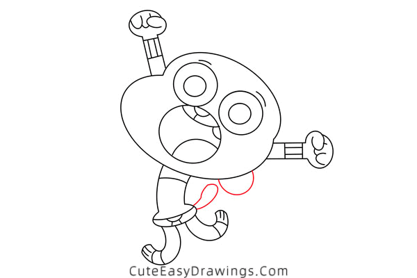 how to draw gumball watterson - www.cuteeasydrawings.com