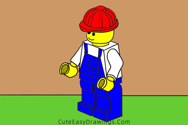 how to draw a lego man - www.cuteeasydrawings.com