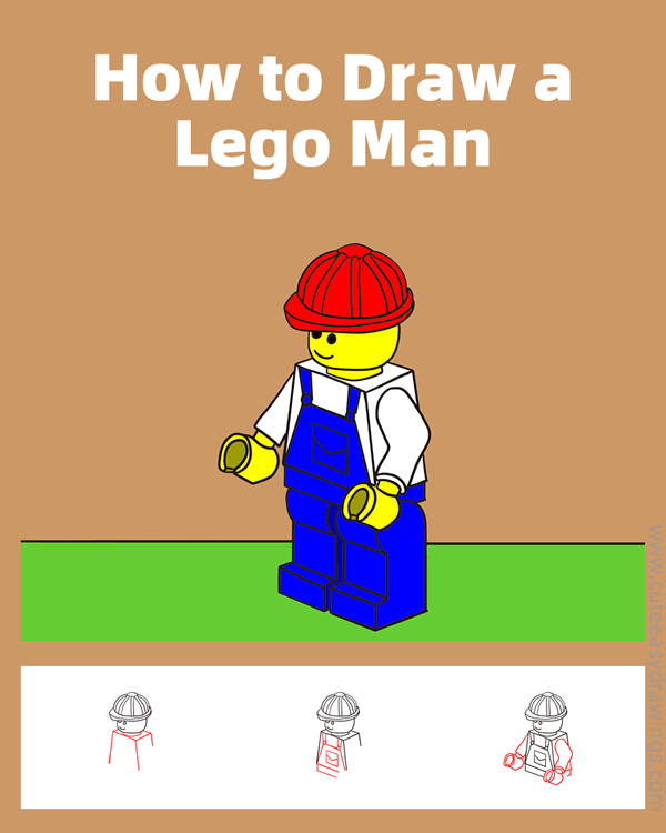 how to draw a lego man - www.cuteeasydrawings.com