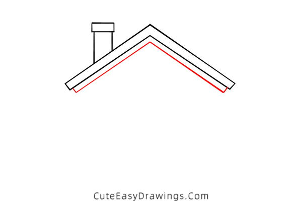 how to draw a house with a chimney - www.cuteeasydrawings.com