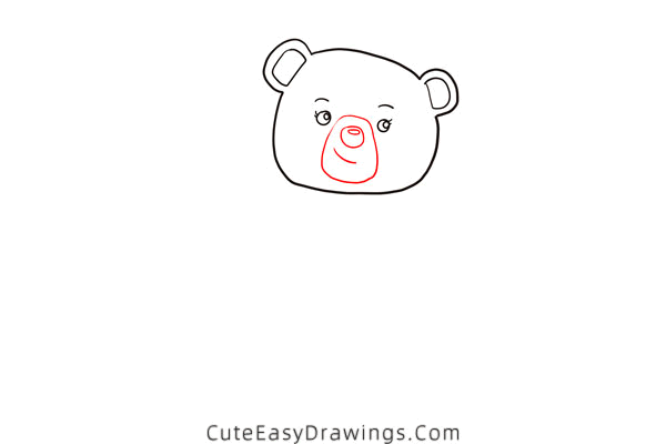 how to draw a cute polar bear - www.cuteeasydrawings.com